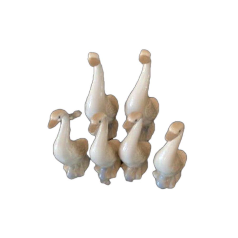 Porcelain Duck Family Figurines